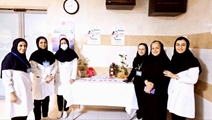 برپایی ایستگاه آموزشی در زایشگاه بیمارستان امام حسن مجتبی (ع) داراب به مناسبت هفته جهانی شیر مادر